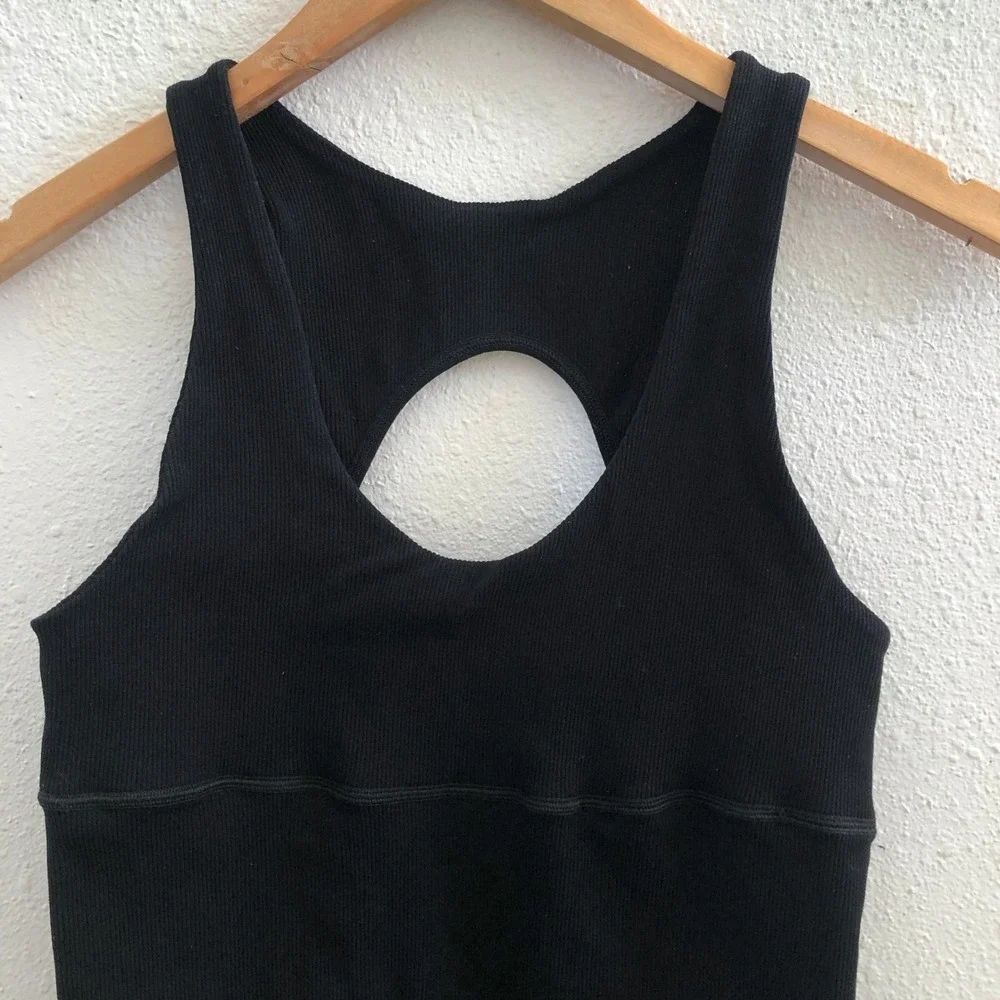 FREE PEOPLE Movement Unwind Bodysuit No Size Tag Check Measurements